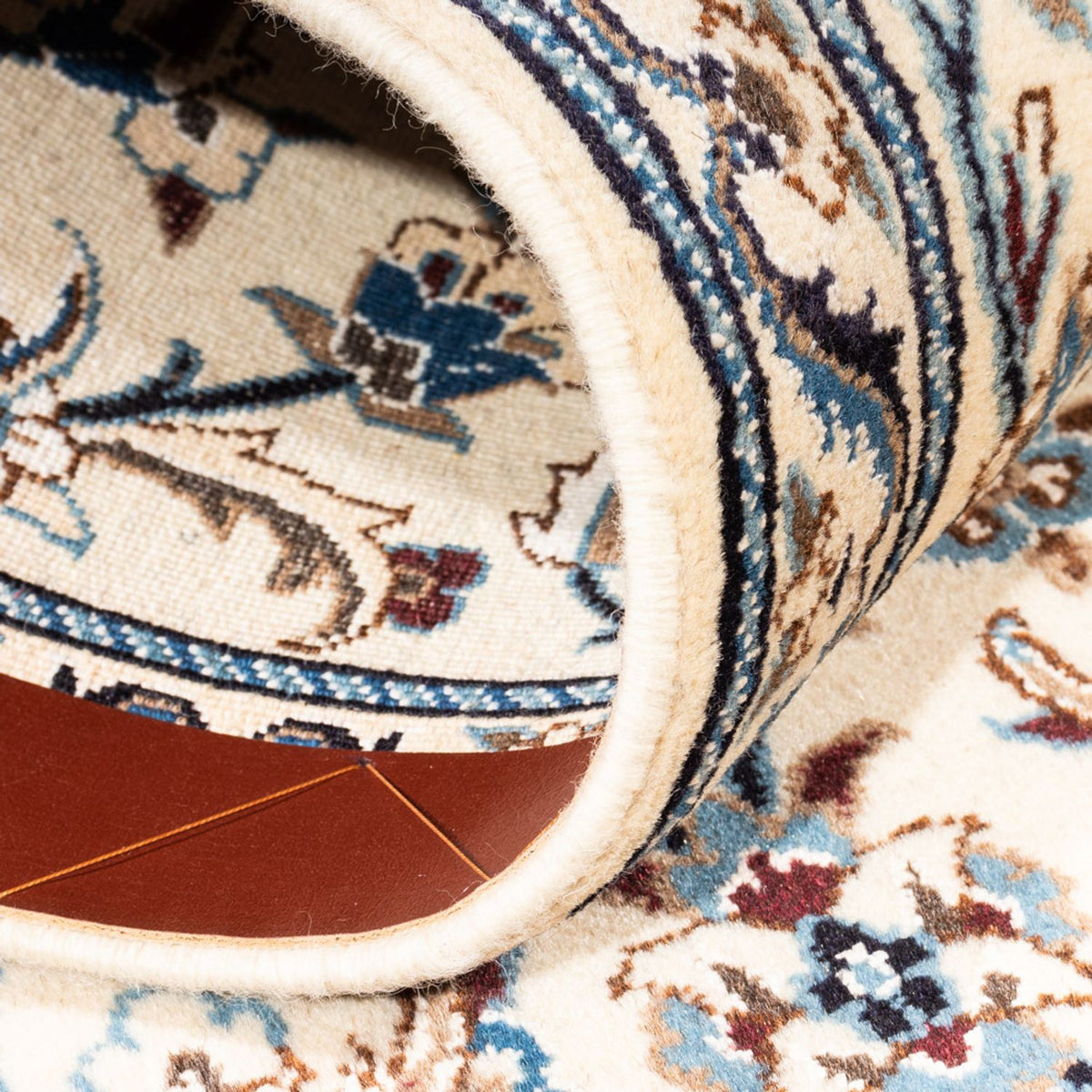 Alfombra de pasillo Alfombra persa - Nain - 201 x 61 cm - crema