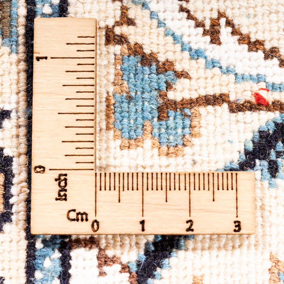 Alfombra de pasillo Alfombra persa - Nain - 201 x 61 cm - crema