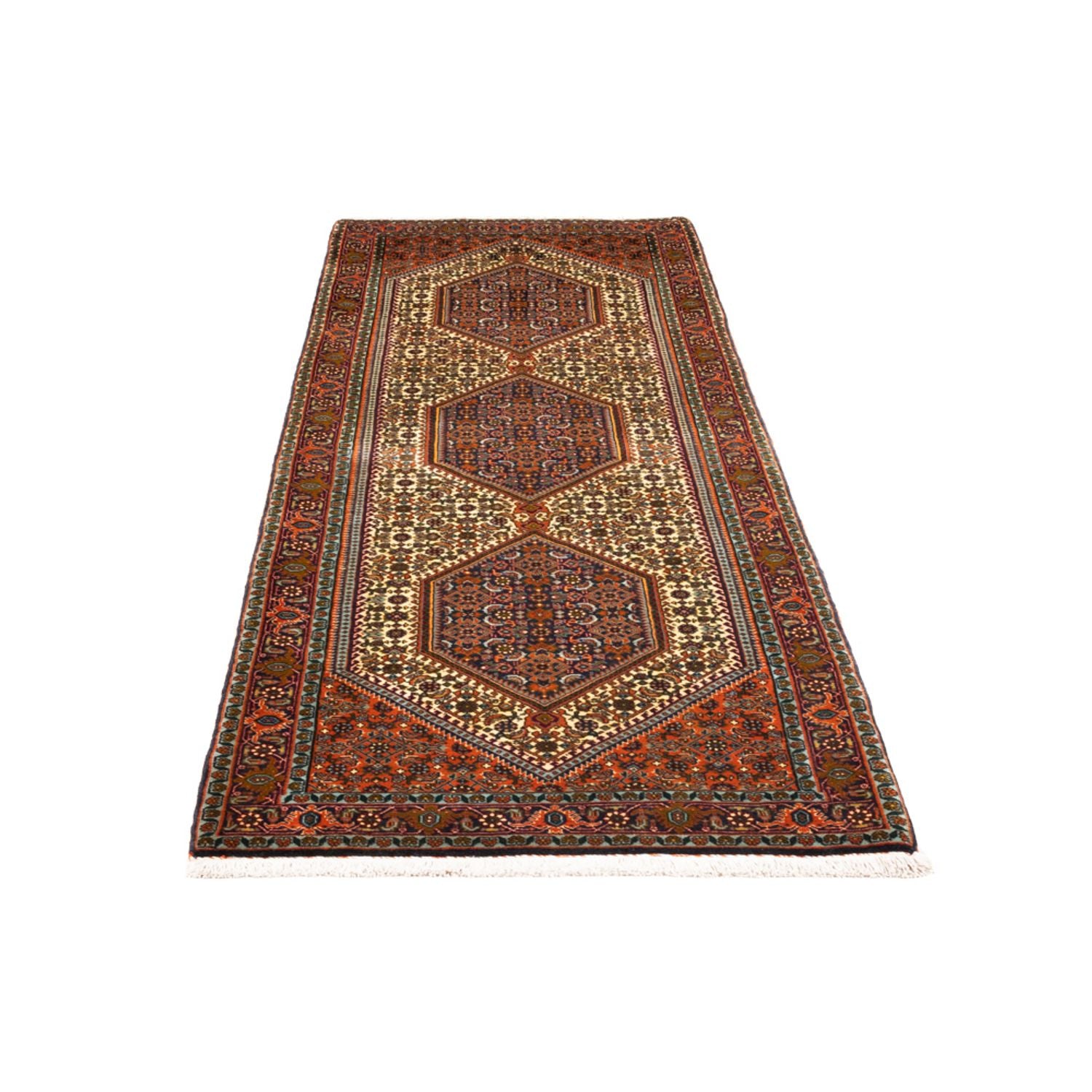 Alfombra de pasillo Alfombra persa - Bidjar - 218 x 75 cm - beige
