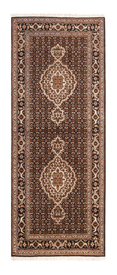 Alfombra de pasillo Alfombra Persa - Tabriz - Real - 195 x 76 cm - azul oscuro