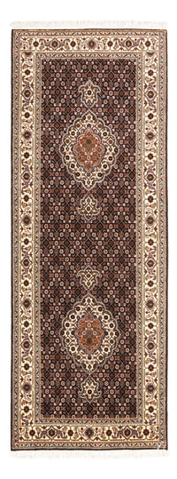 Alfombra de pasillo Alfombra Persa - Tabriz - Real - 195 x 75 cm - azul oscuro
