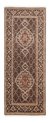Alfombra de pasillo Alfombra Persa - Tabriz - Real - 196 x 75 cm - azul oscuro