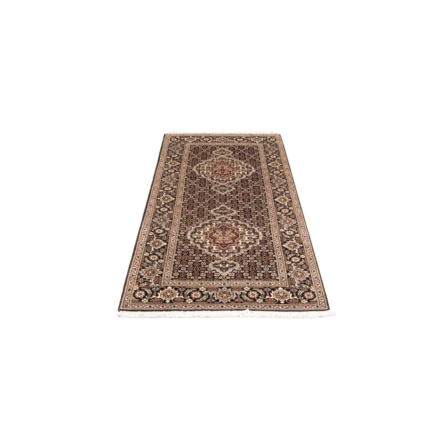 Alfombra de pasillo Alfombra Persa - Tabriz - Real - 196 x 75 cm - azul oscuro