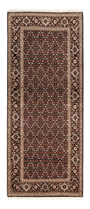 Alfombra de pasillo Alfombra Persa - Tabriz - Real - 196 x 80 cm - azul oscuro