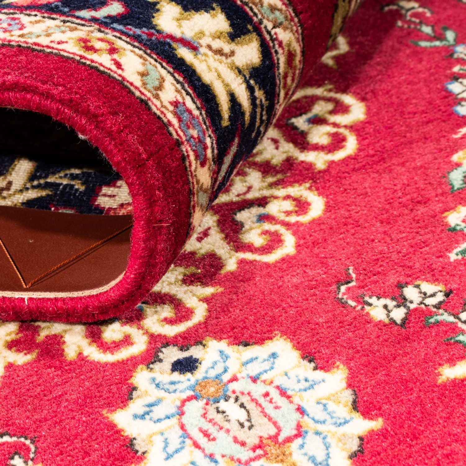 Alfombra de pasillo Alfombra persa - Ghom - 215 x 65 cm - rojo