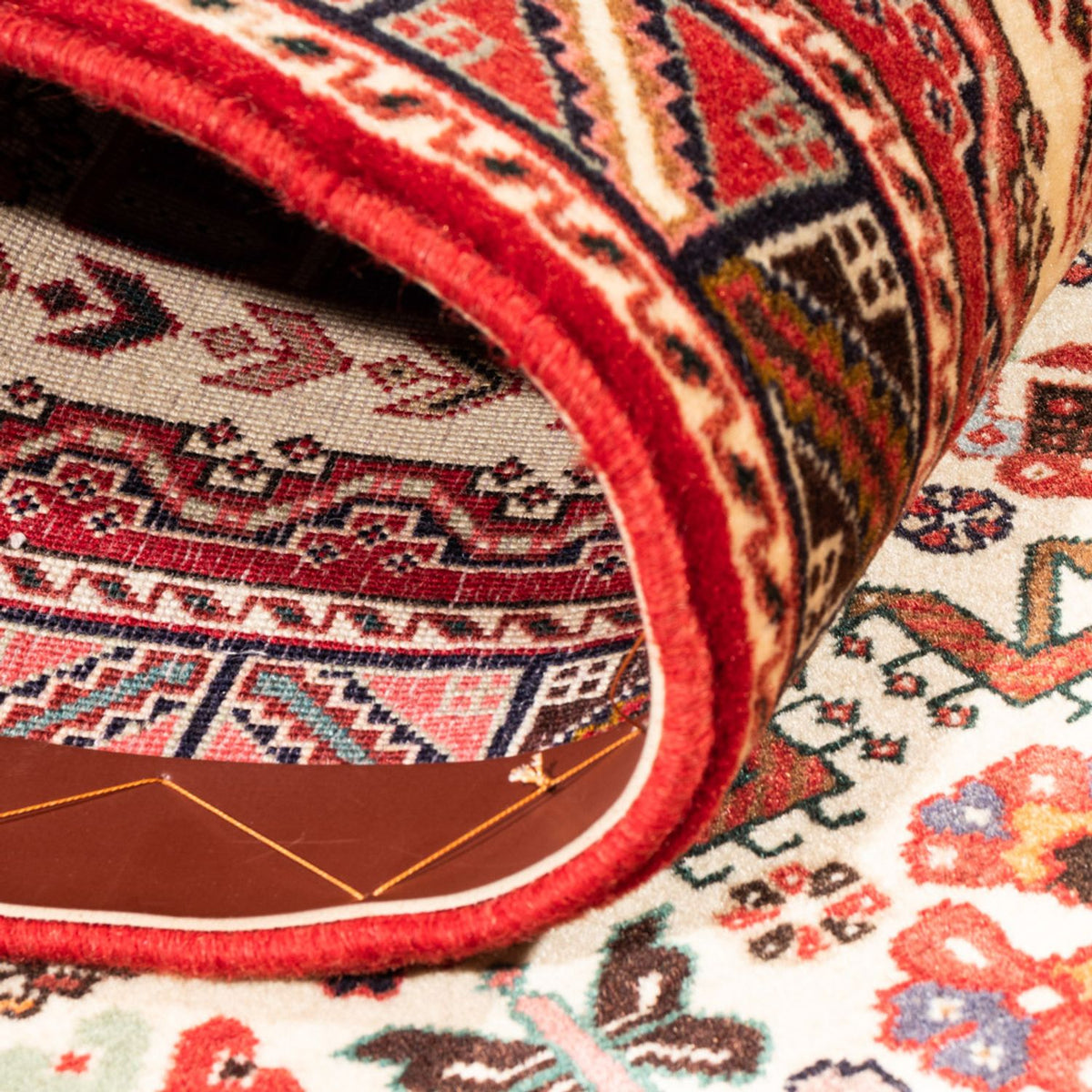 Alfombra de pasillo Alfombra persa - Nómada - 200 x 82 cm - crema