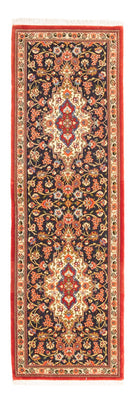 Alfombra de pasillo Alfombra persa - Ghom - 203 x 65 cm - azul oscuro