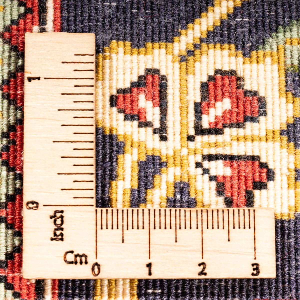 Alfombra de pasillo Alfombra persa - Ghom - 203 x 65 cm - azul oscuro