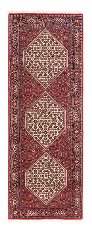 Alfombra de pasillo Alfombra persa - Bidjar - 211 x 77 cm - rojo