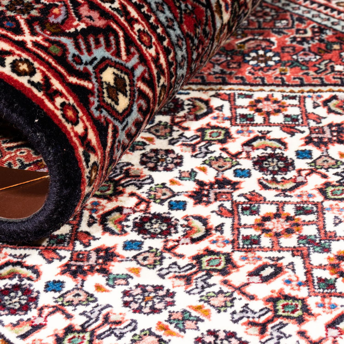 Alfombra de pasillo Alfombra persa - Bidjar - 240 x 65 cm - crema