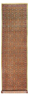 Alfombra de pasillo Alfombra Persa - Tabriz - Real - 377 x 100 cm - verde claro