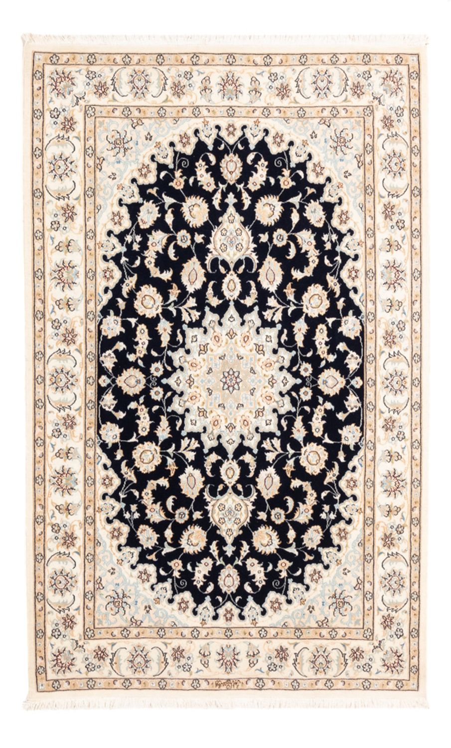 Alfombra Persa - Nain - Prima - 183 x 119 cm - azul oscuro
