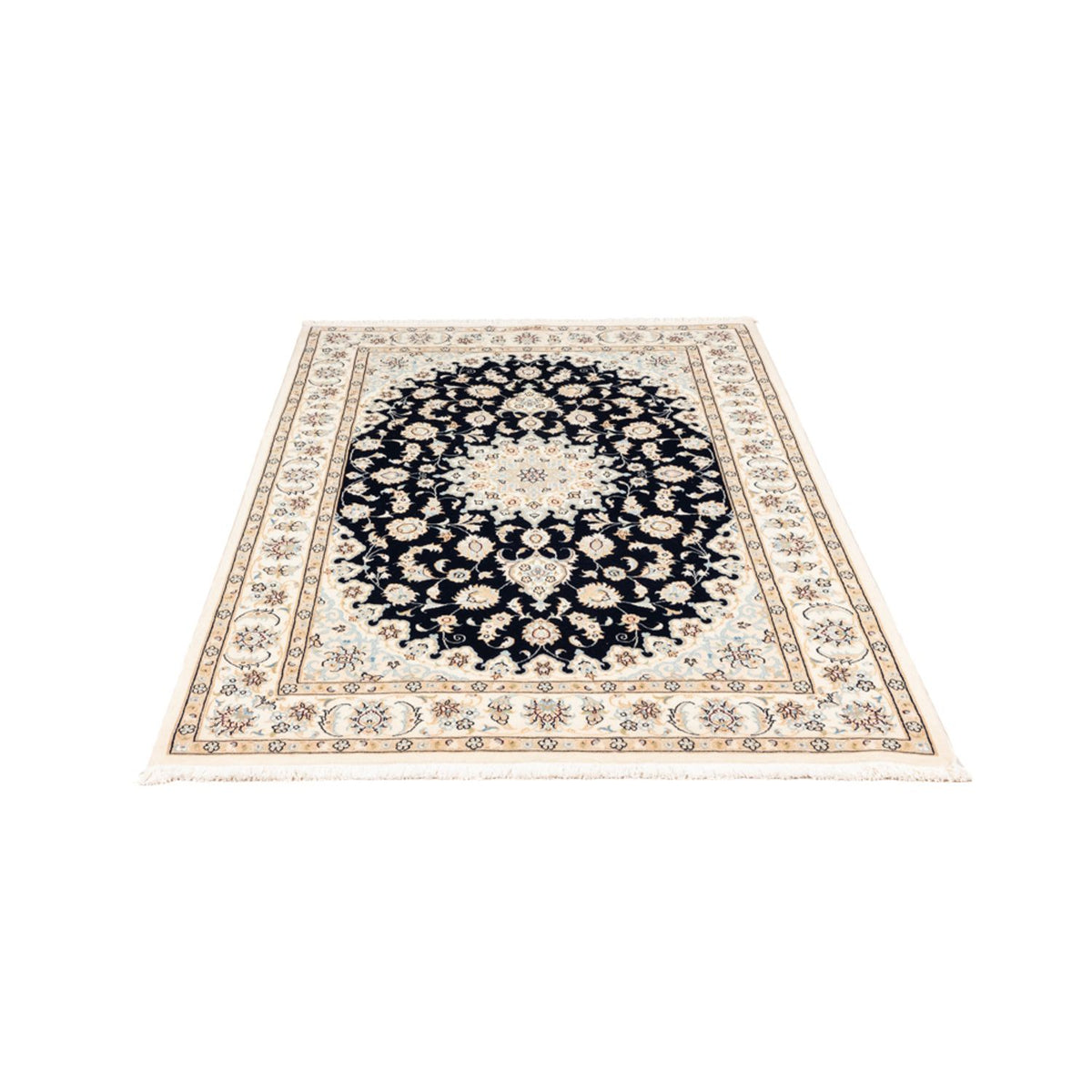 Alfombra Persa - Nain - Prima - 183 x 119 cm - azul oscuro