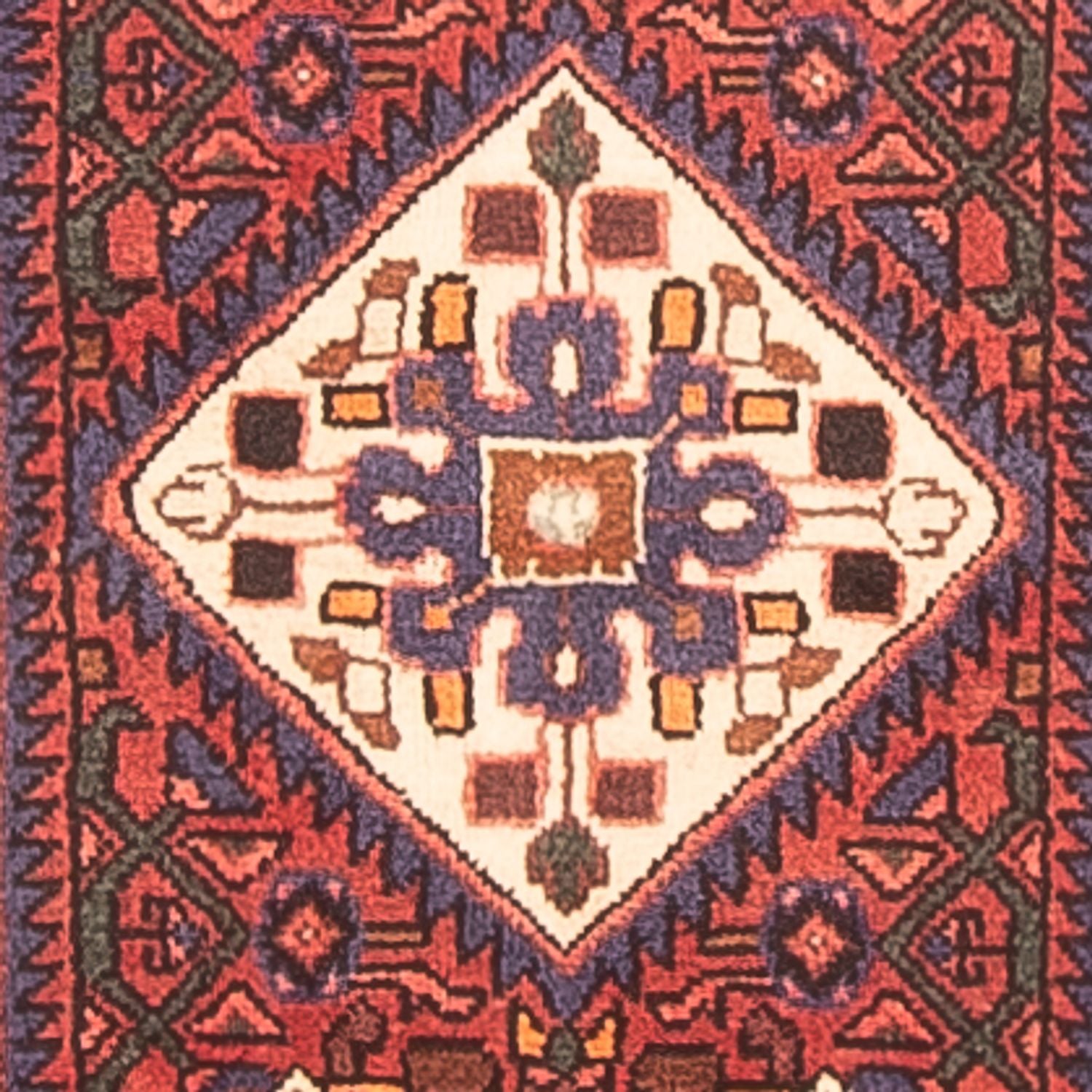 Alfombra de pasillo Alfombra persa - Nómada - 382 x 75 cm - rojo