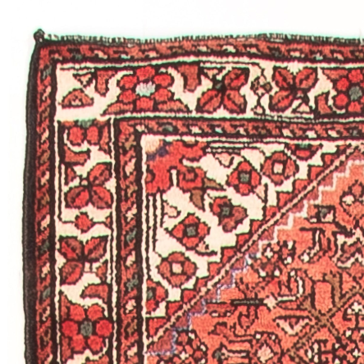 Hamadan Alfombra 80x392cm - Alfombra persa - rojo