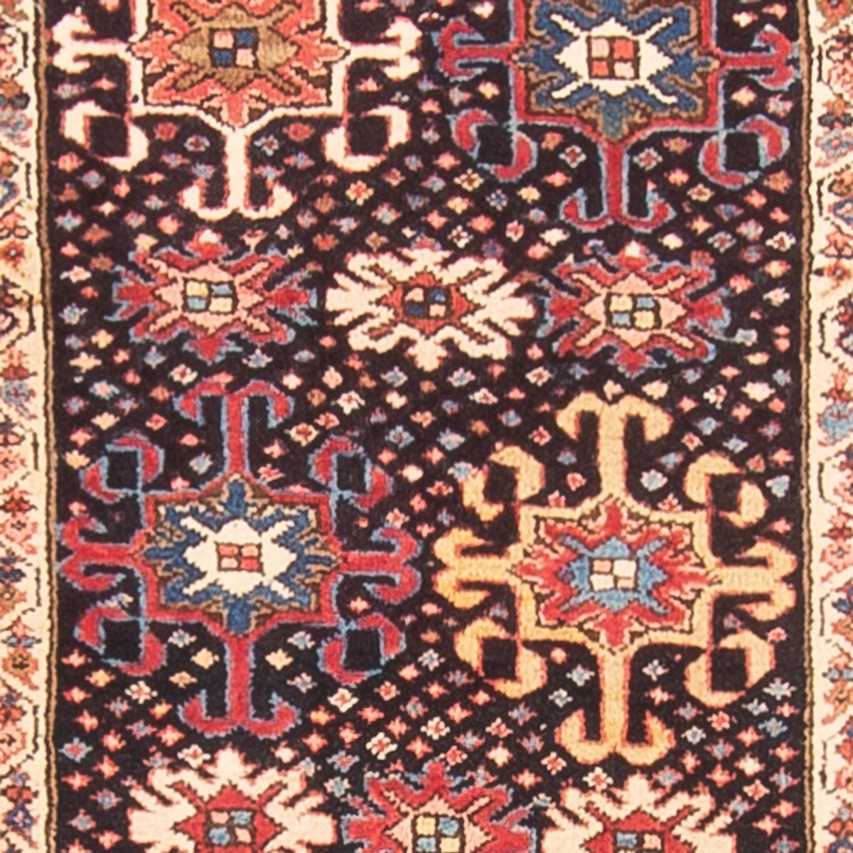 Alfombra de pasillo Alfombra persa - Nómada - 382 x 107 cm - azul oscuro
