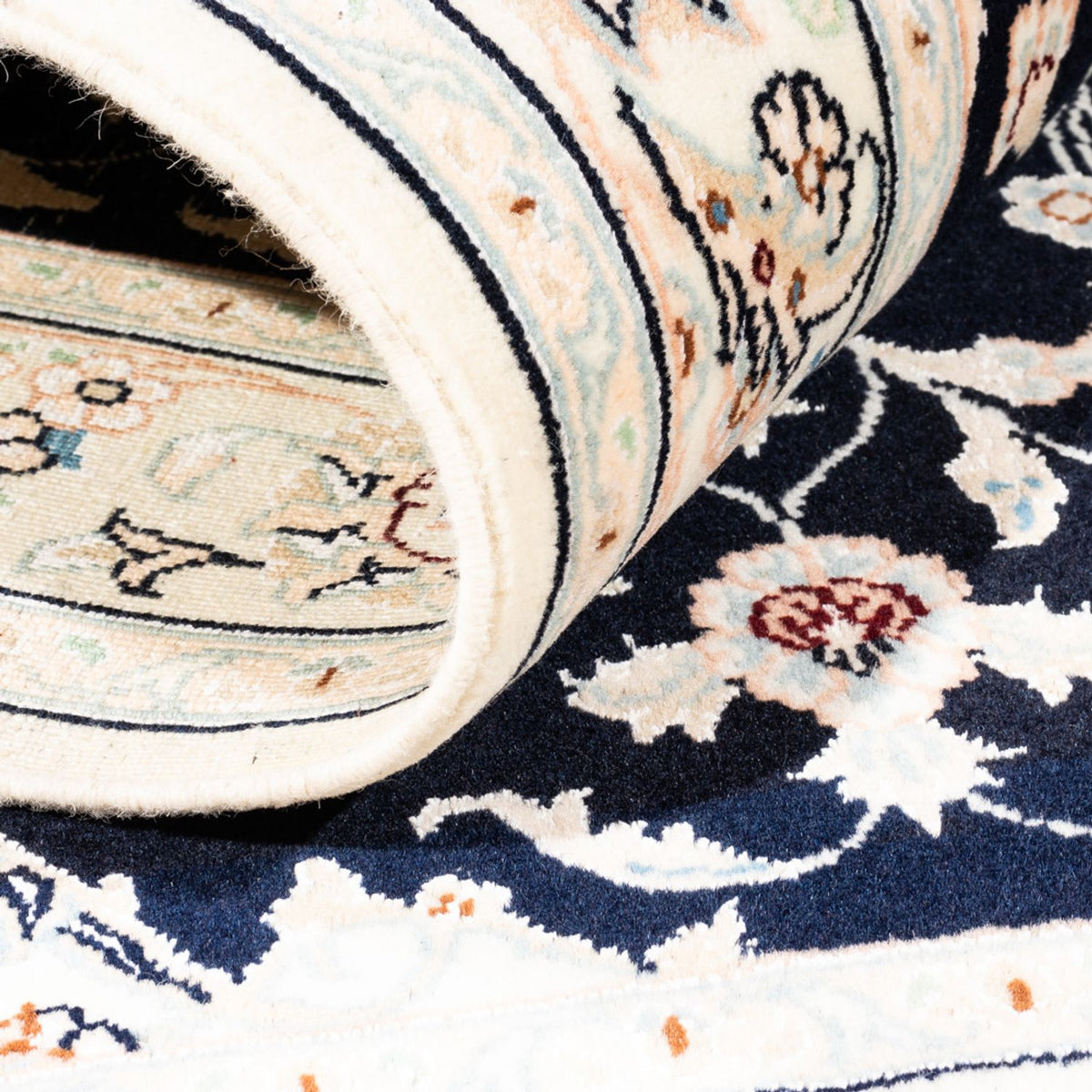 Alfombra Persa - Nain - Prima - 159 x 105 cm - azul oscuro