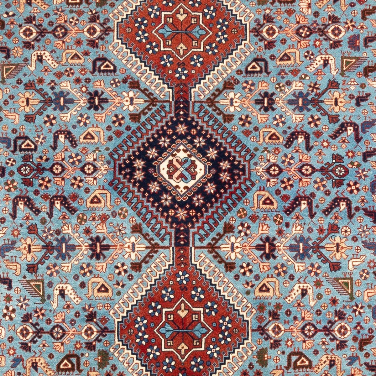 Alfombra persa - Nómada - 253 x 172 cm - azul claro