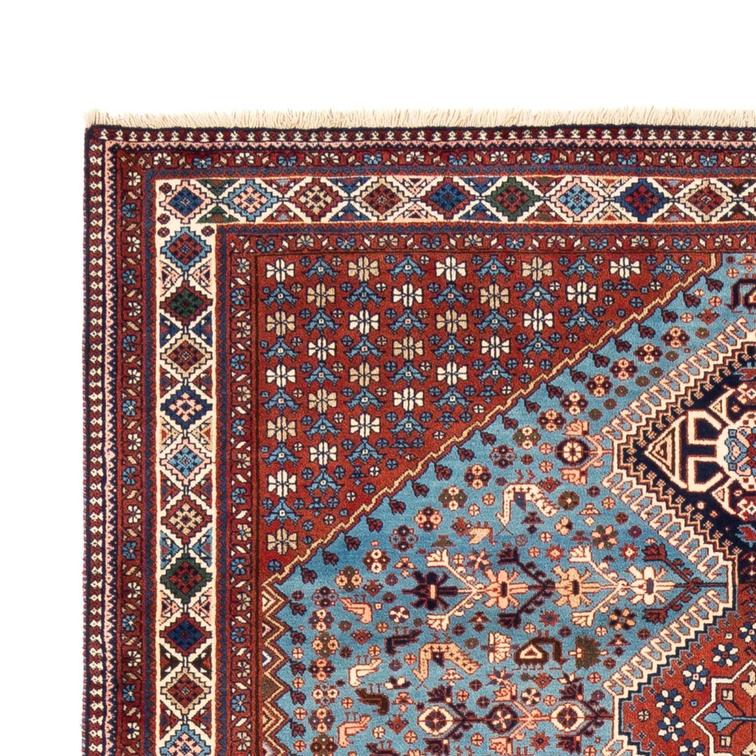 Alfombra persa - Nómada - 253 x 172 cm - azul claro