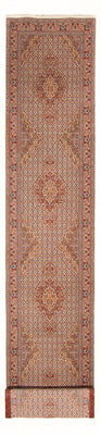 Alfombra de pasillo Alfombra Persa - Tabriz - Real - 407 x 78 cm - beige