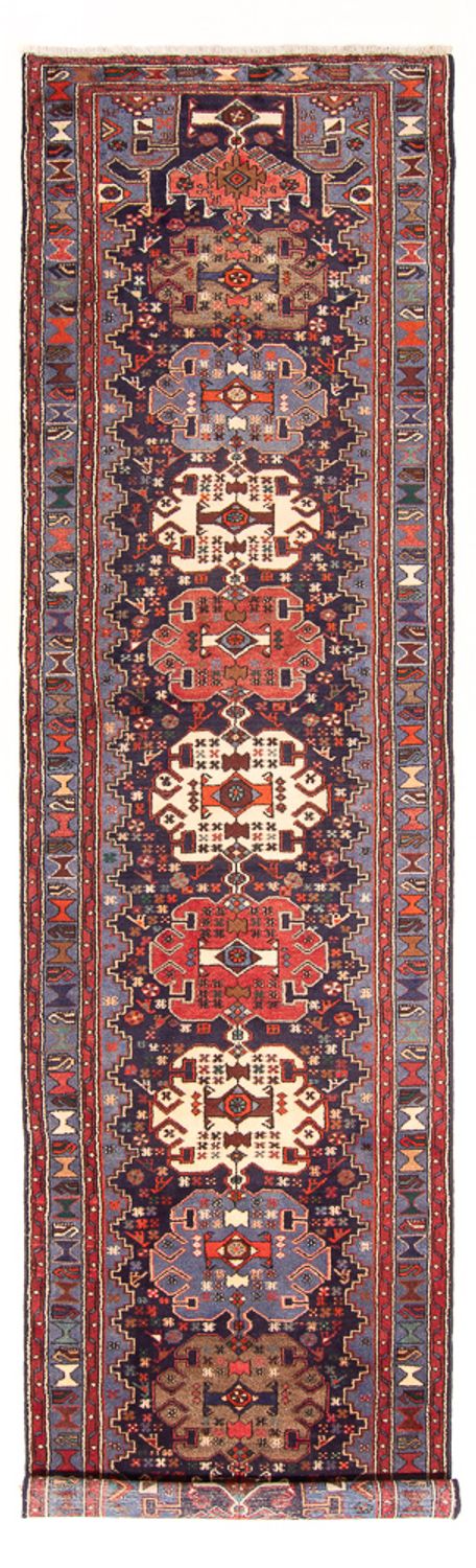 Alfombra de pasillo Alfombra persa - Nómada - 390 x 103 cm - azul oscuro