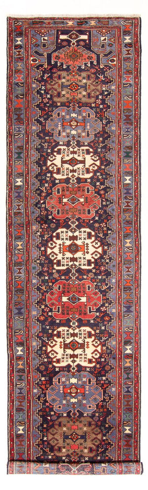 Alfombra de pasillo Alfombra persa - Nómada - 390 x 103 cm - azul oscuro