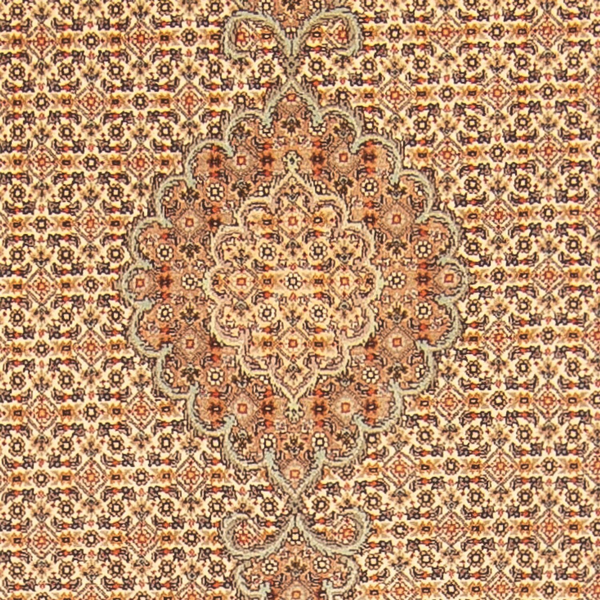 Alfombra de pasillo Alfombra Persa - Tabriz - Real - 393 x 80 cm - beige