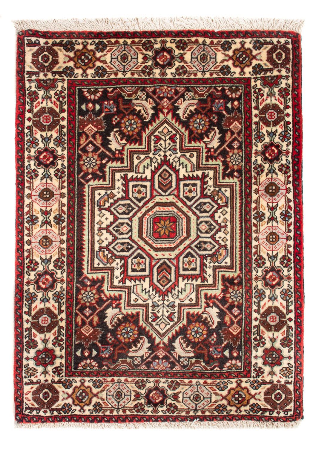 Alfombra persa - Nómada - 72 x 50 cm - crema