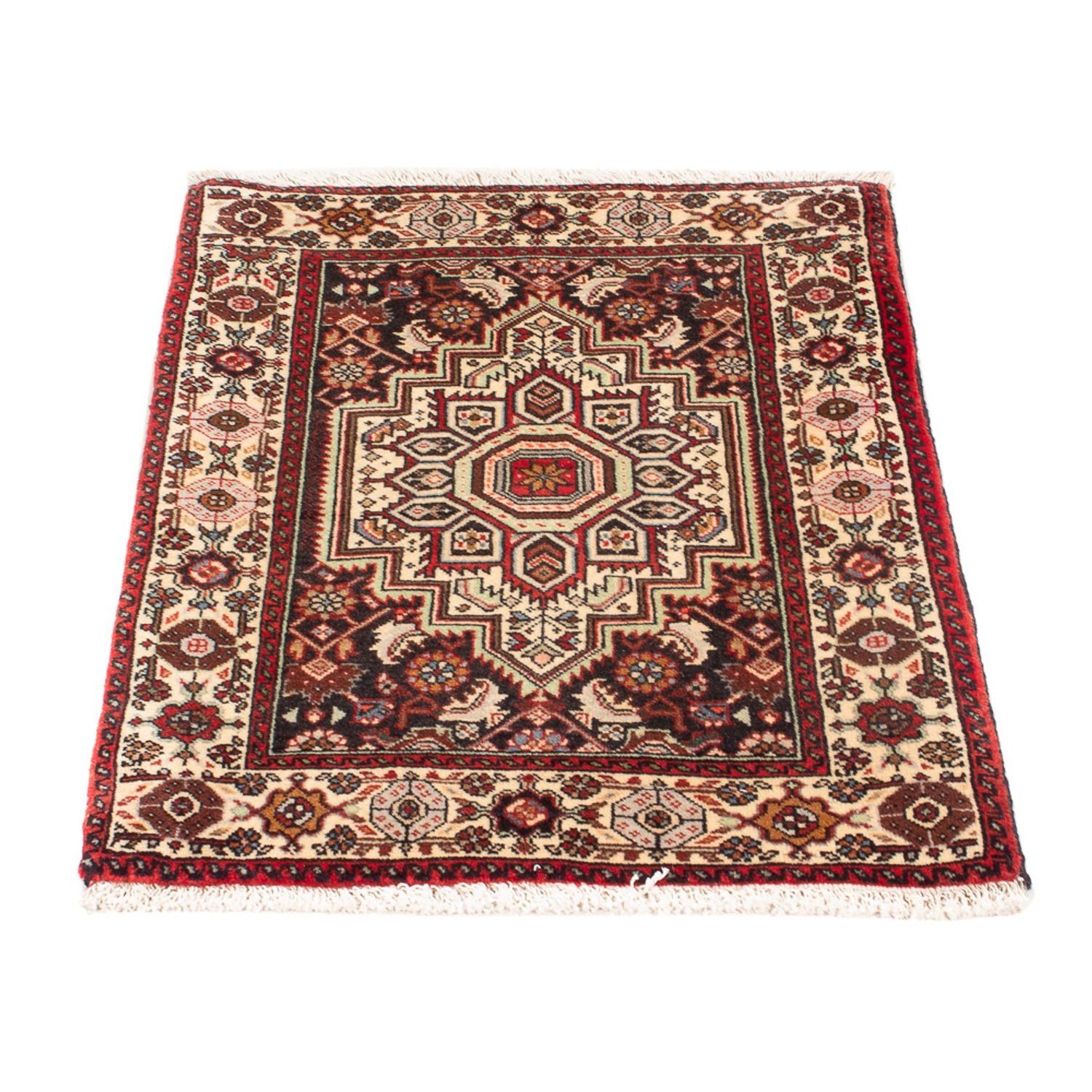 Alfombra persa - Nómada - 72 x 50 cm - crema