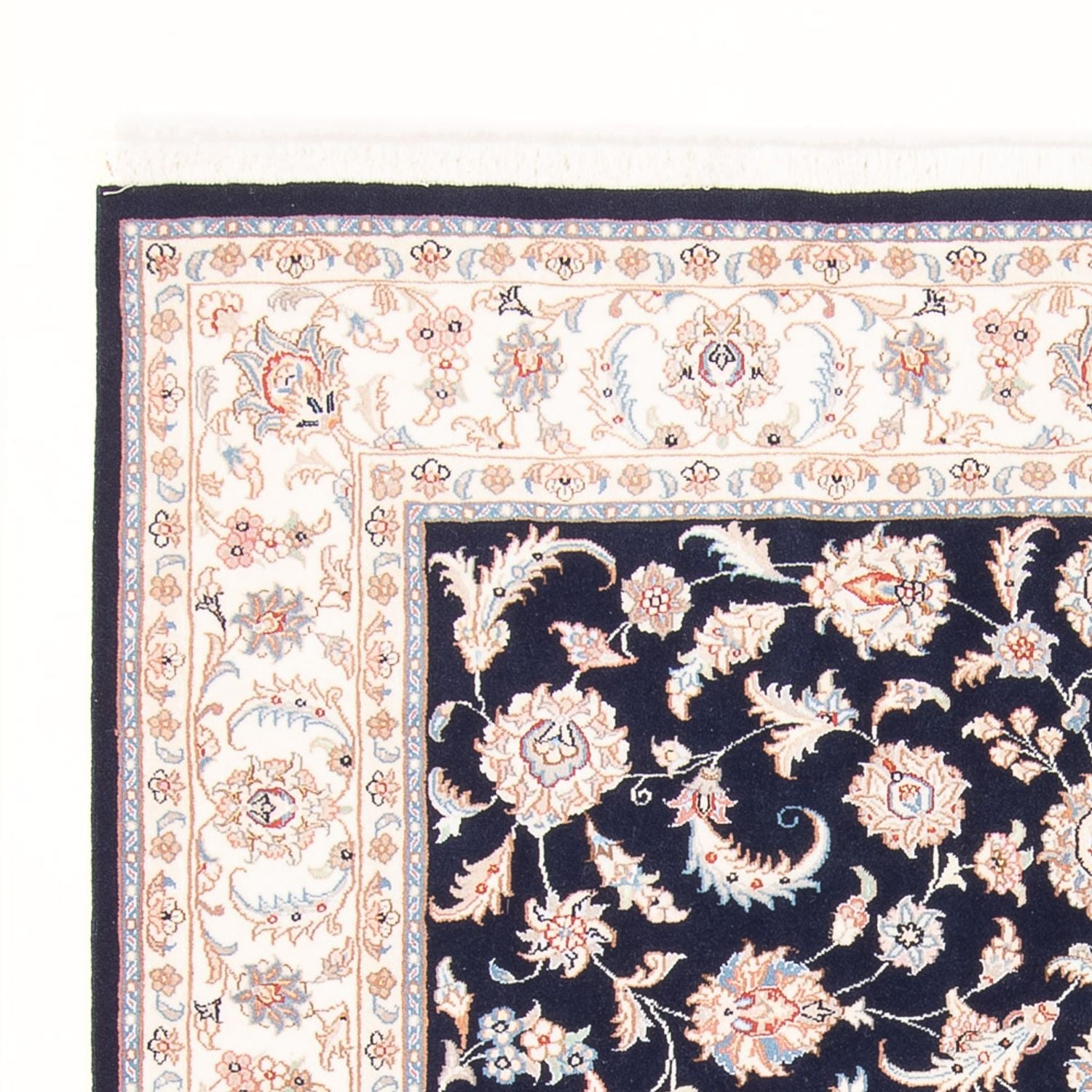 Alfombra Persa - Tabriz - Real - 203 x 147 cm - azul oscuro