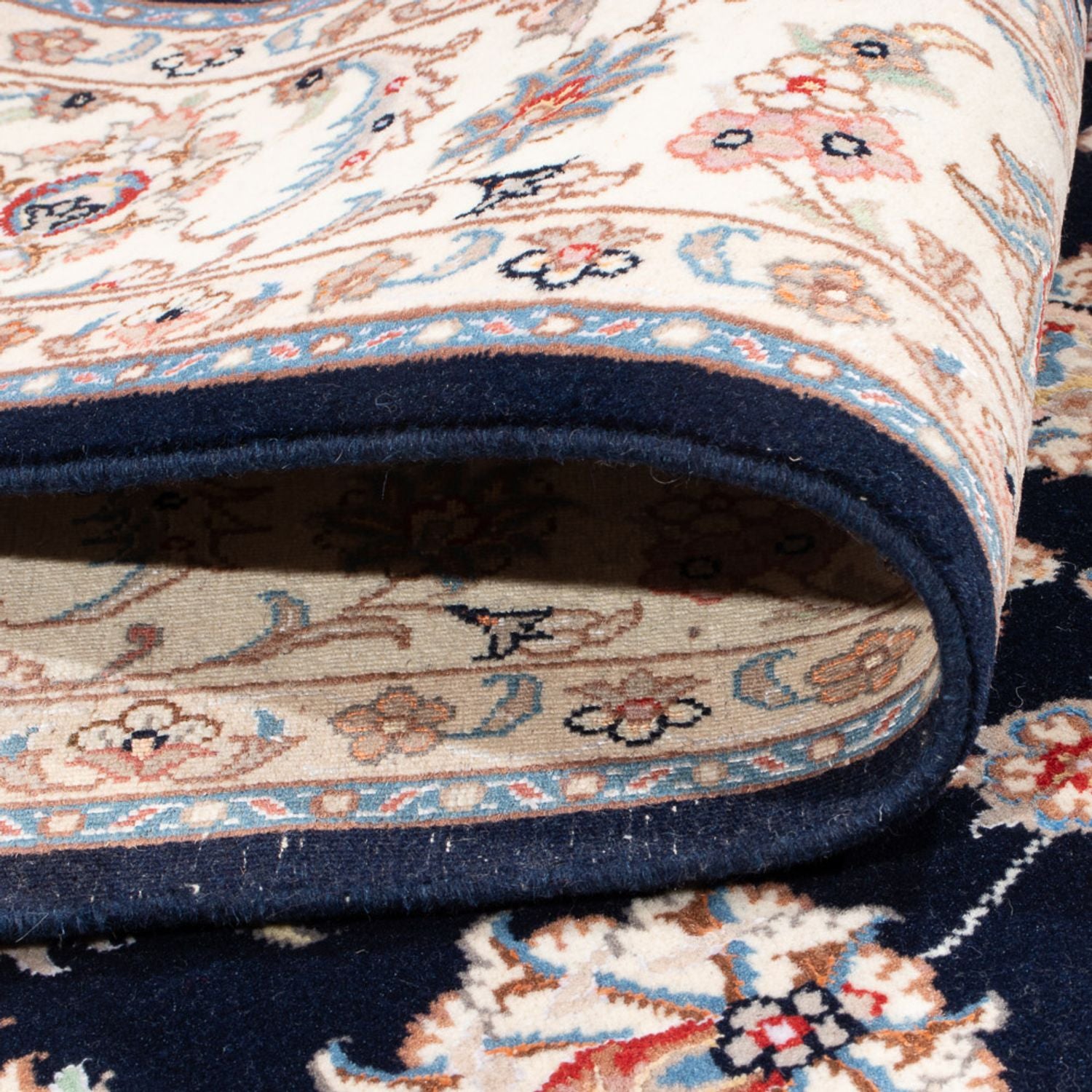 Alfombra Persa - Tabriz - Real - 203 x 147 cm - azul oscuro