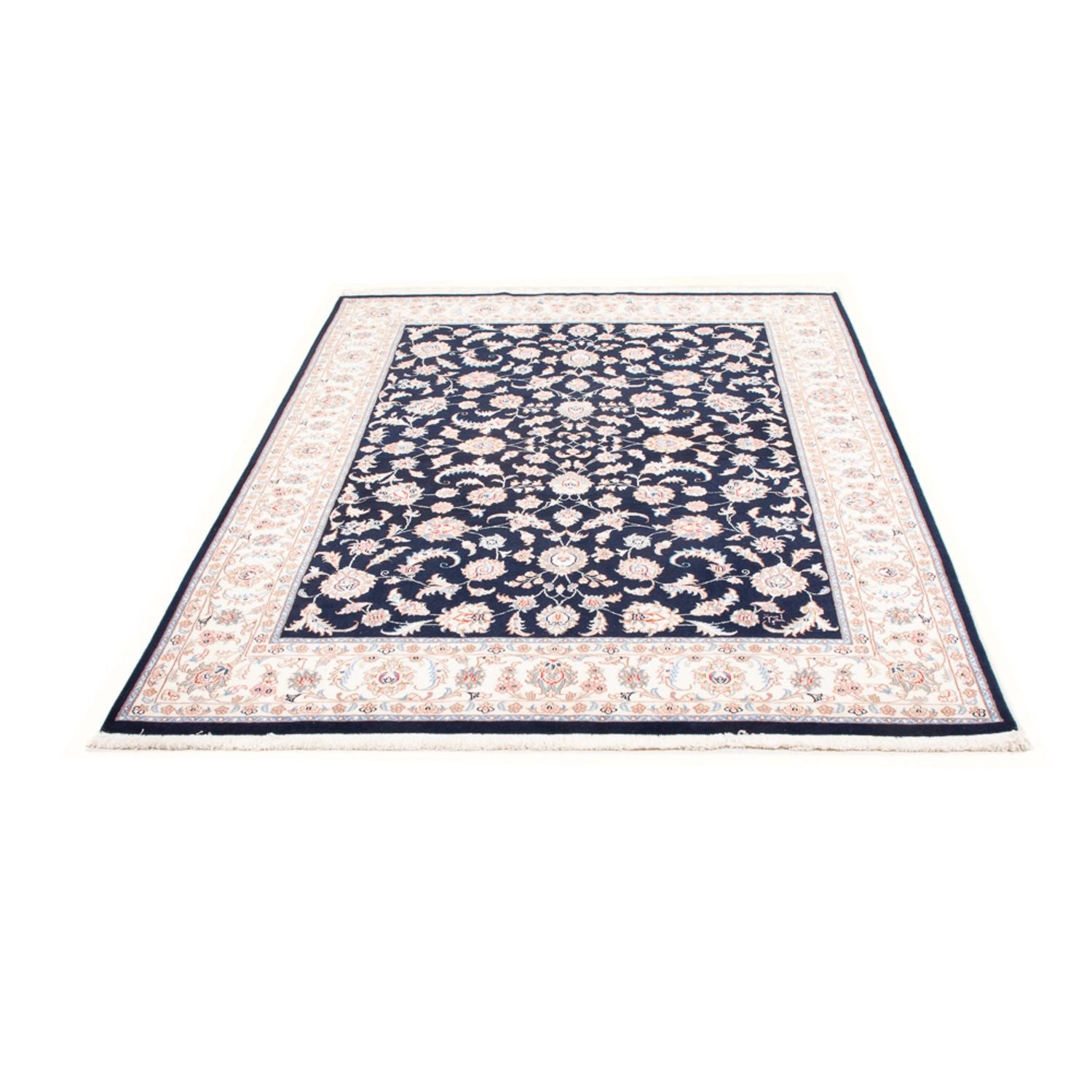 Alfombra Persa - Tabriz - Real - 203 x 147 cm - azul oscuro