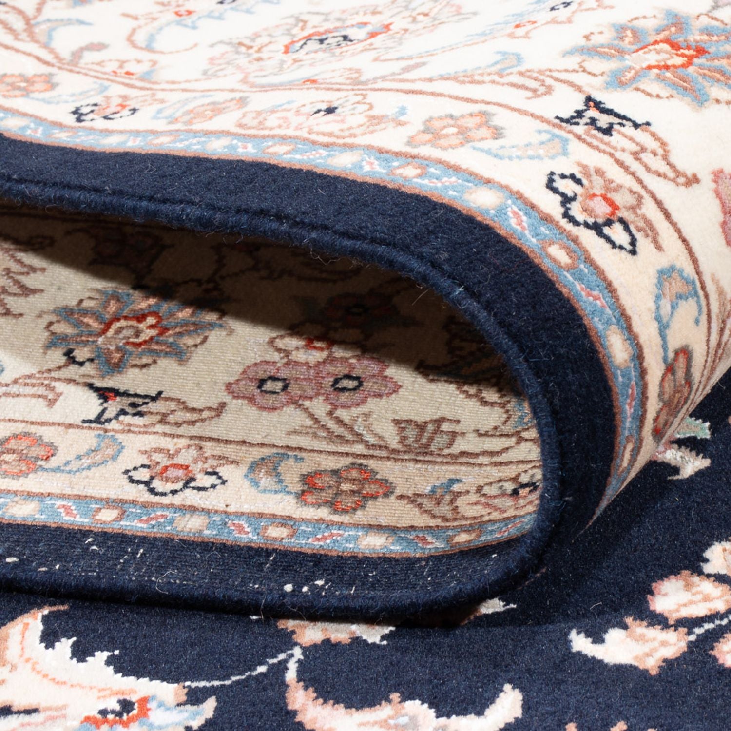 Alfombra Persa - Tabriz - Real - 200 x 150 cm - azul oscuro