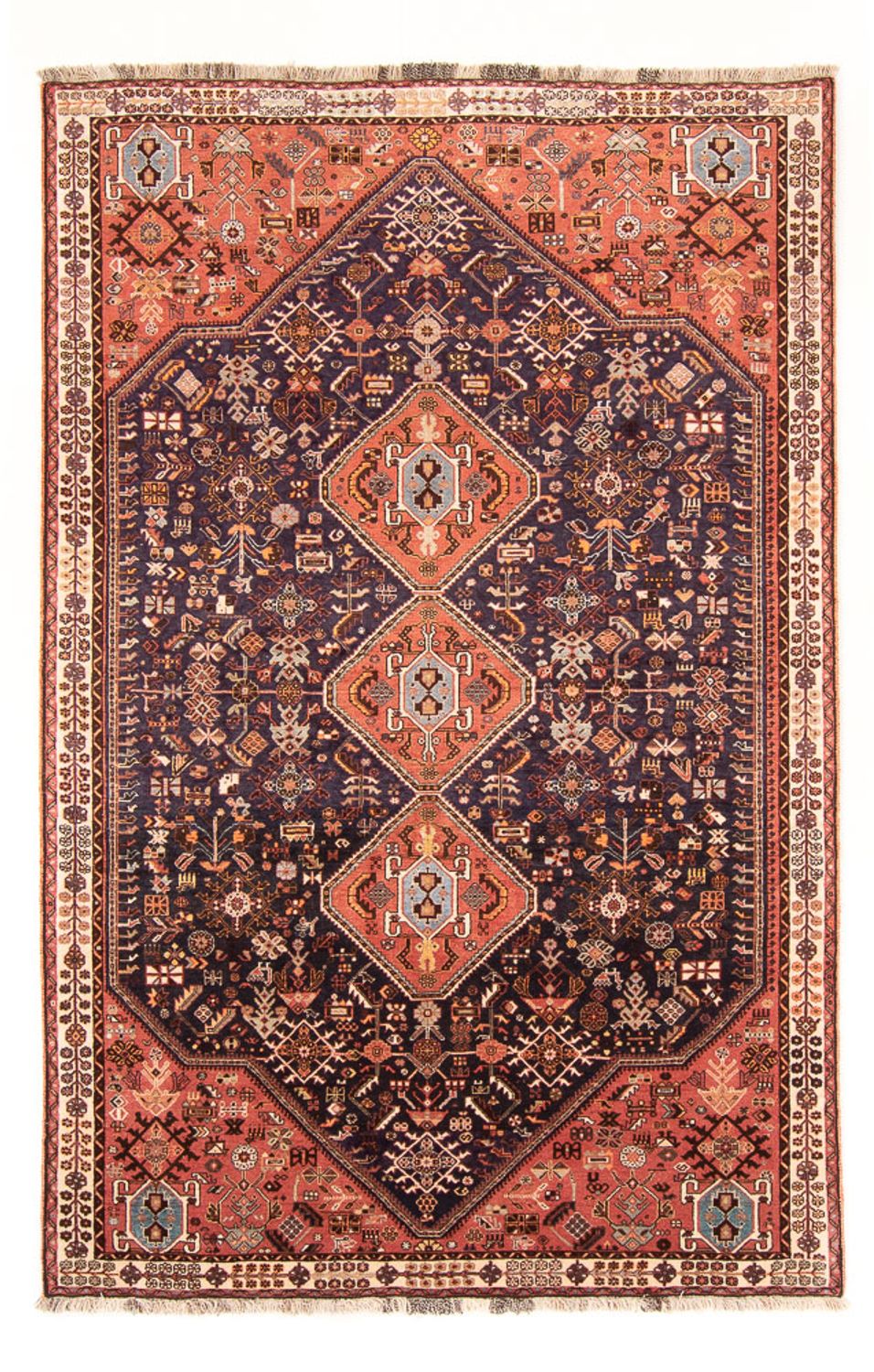 Alfombra persa - Nómada - 290 x 180 cm - azul oscuro