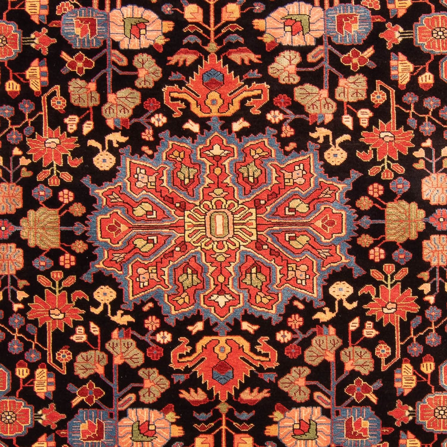 Alfombra persa - Nómada - 278 x 195 cm - azul oscuro