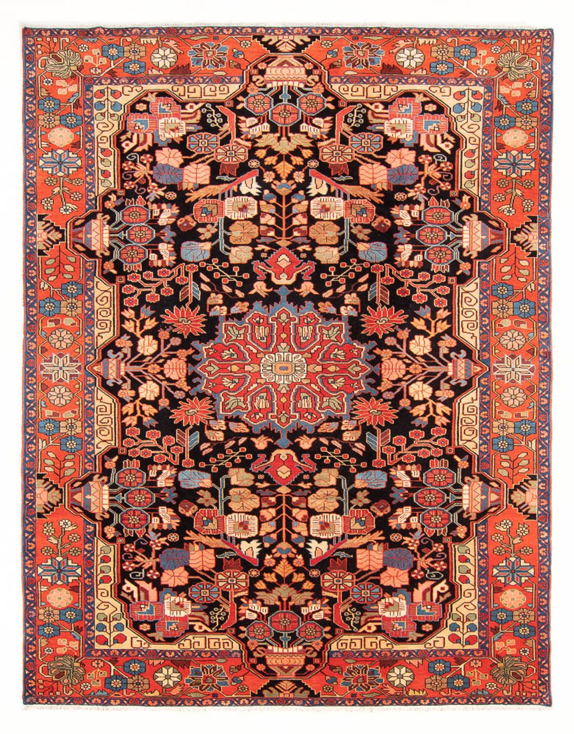 Alfombra persa - Nómada - 285 x 203 cm - azul oscuro