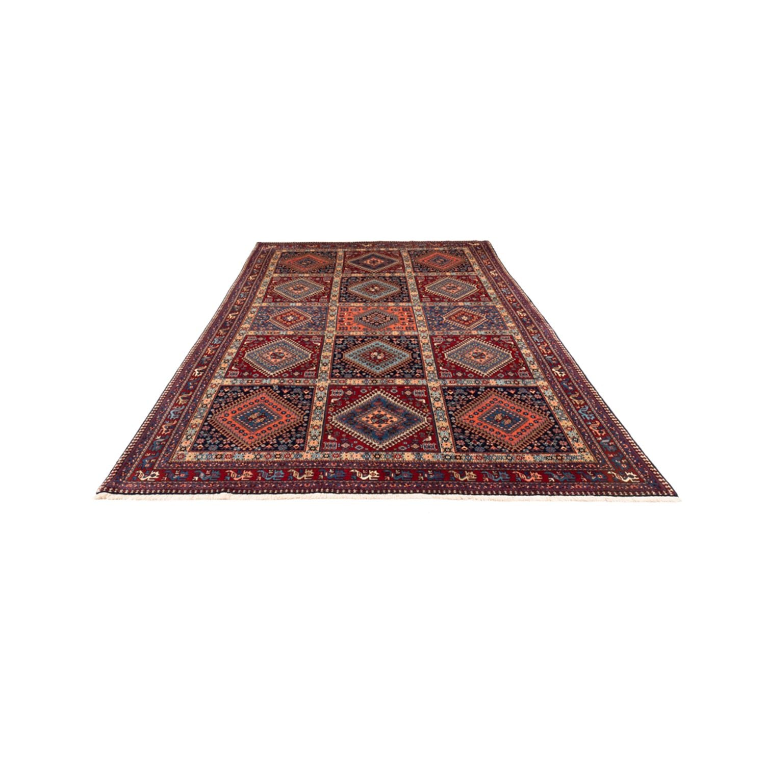 Alfombra persa - Nómada - 311 x 200 cm - rojo oscuro