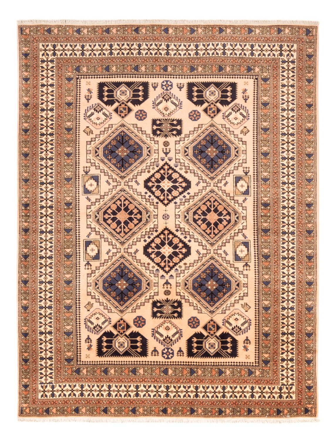 Alfombra persa - Nómada - 251 x 194 cm - beige claro