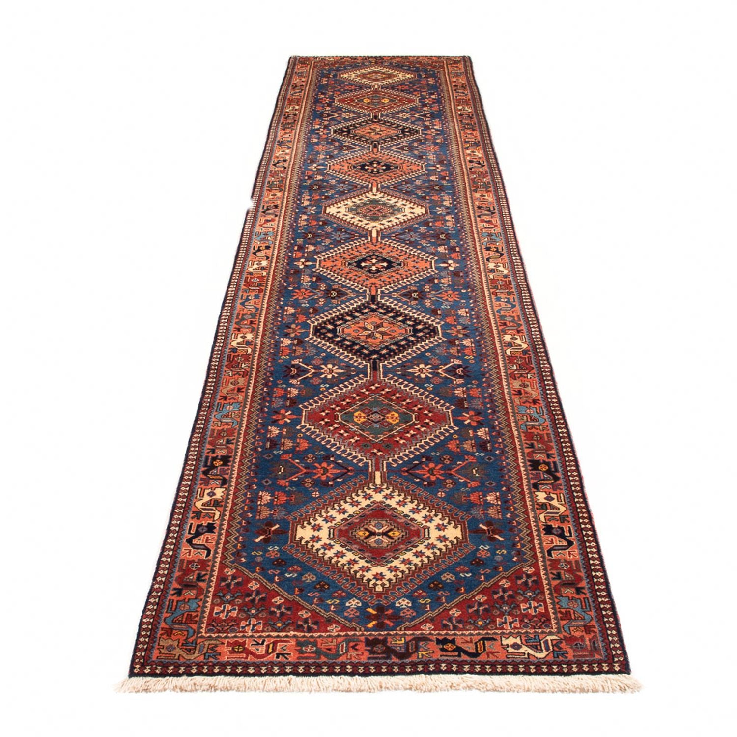 Alfombra de pasillo Alfombra persa - Nómada - 392 x 82 cm - azul