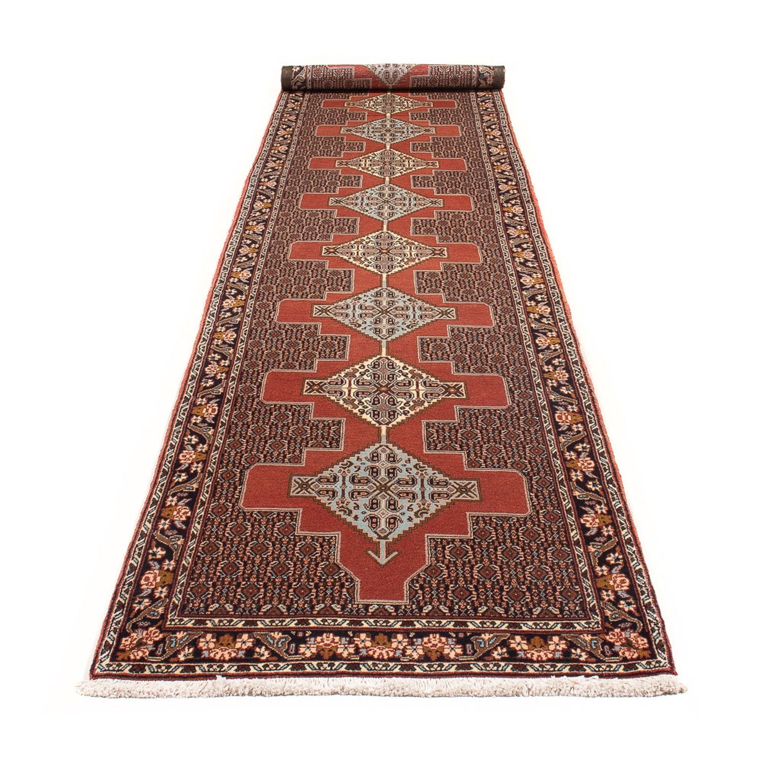 Alfombra de pasillo Alfombra persa - Clásica - 410 x 92 cm - rojo