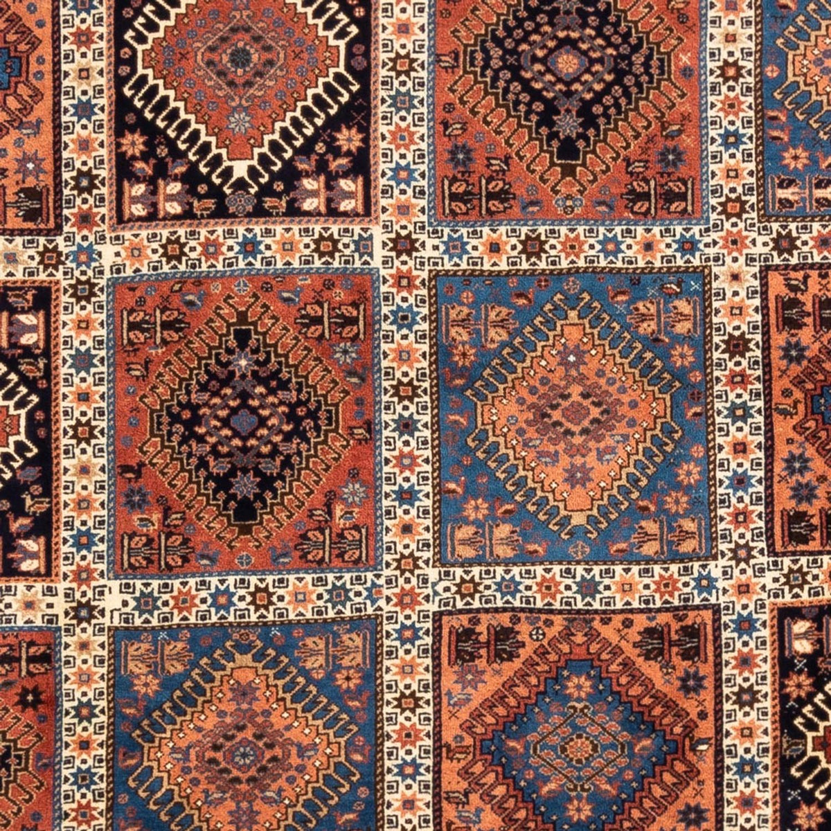 Alfombra persa - Nómada - 238 x 200 cm - rojo oscuro