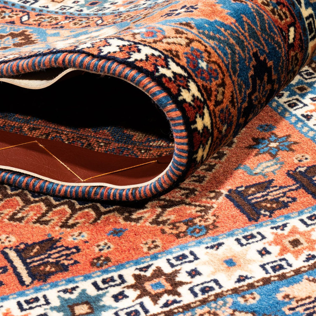 Alfombra persa - Nómada - 238 x 200 cm - rojo oscuro