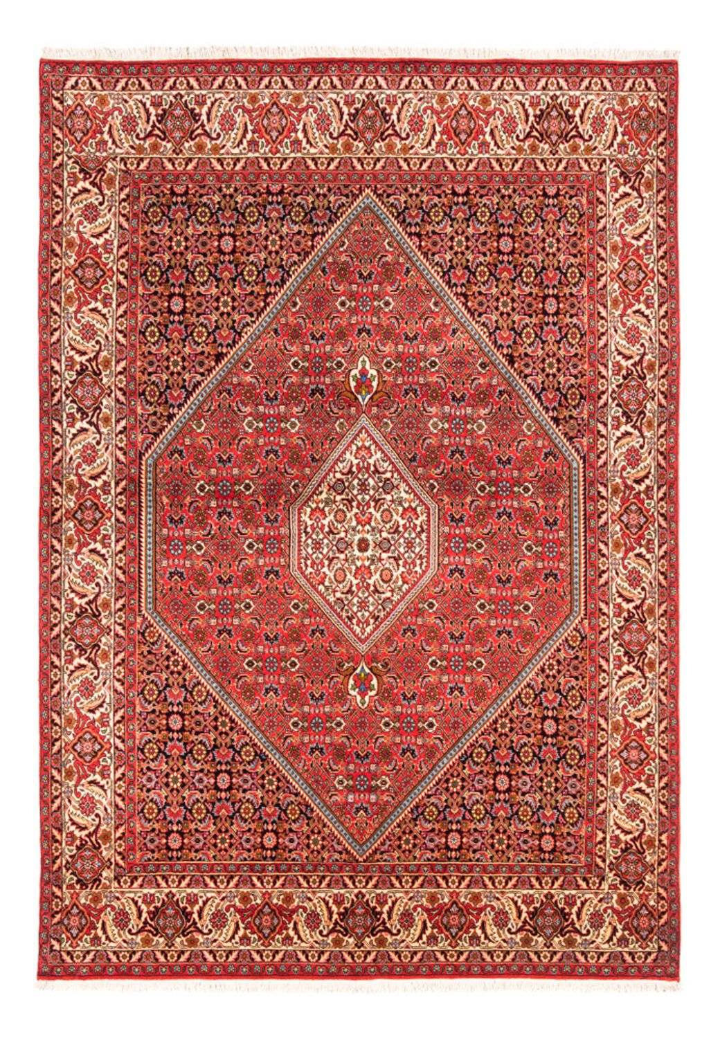 Alfombra persa - Bidjar - 234 x 176 cm - rojo