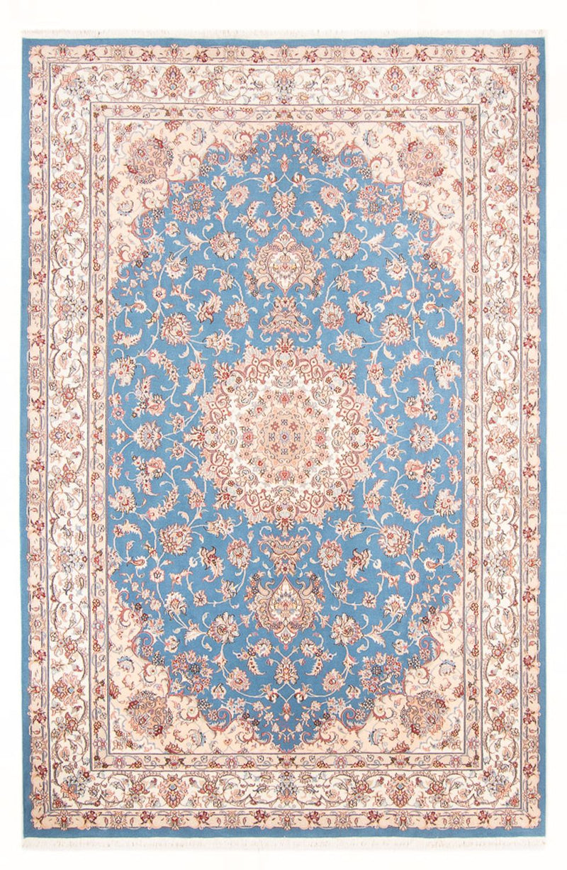 Alfombra Persa - Tabriz - Real - 298 x 197 cm - azul claro