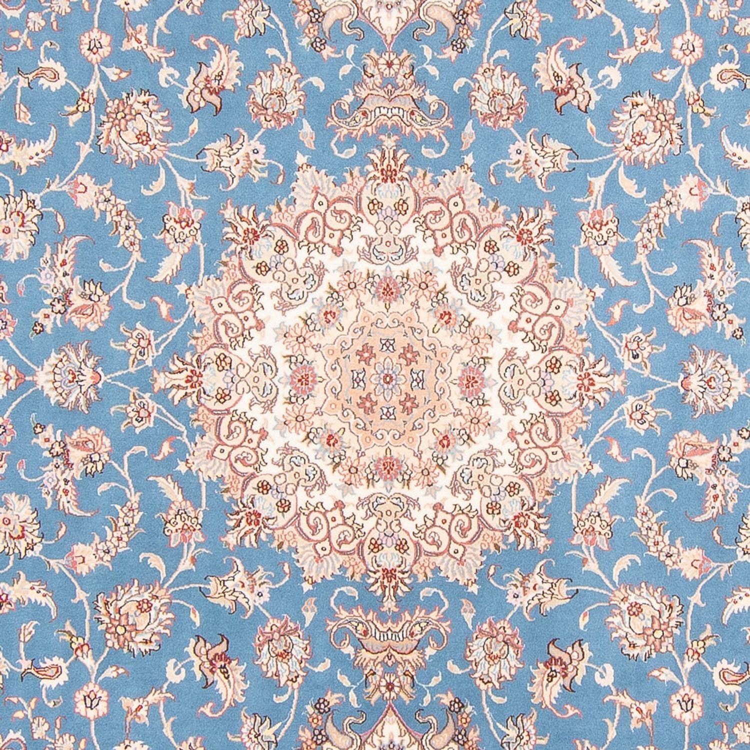 Alfombra Persa - Tabriz - Real - 298 x 197 cm - azul claro