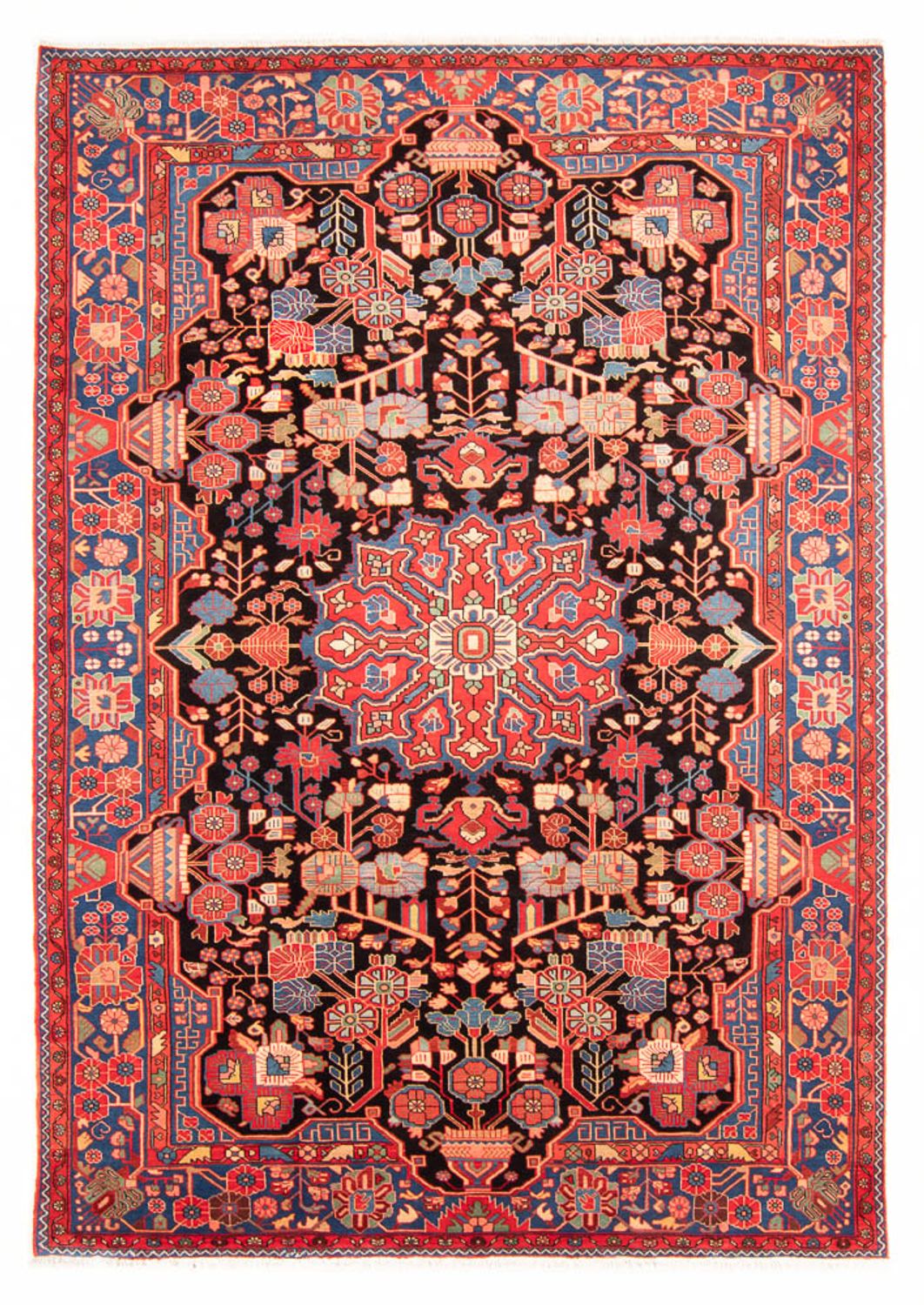 Alfombra persa - Nómada - 291 x 200 cm - azul oscuro