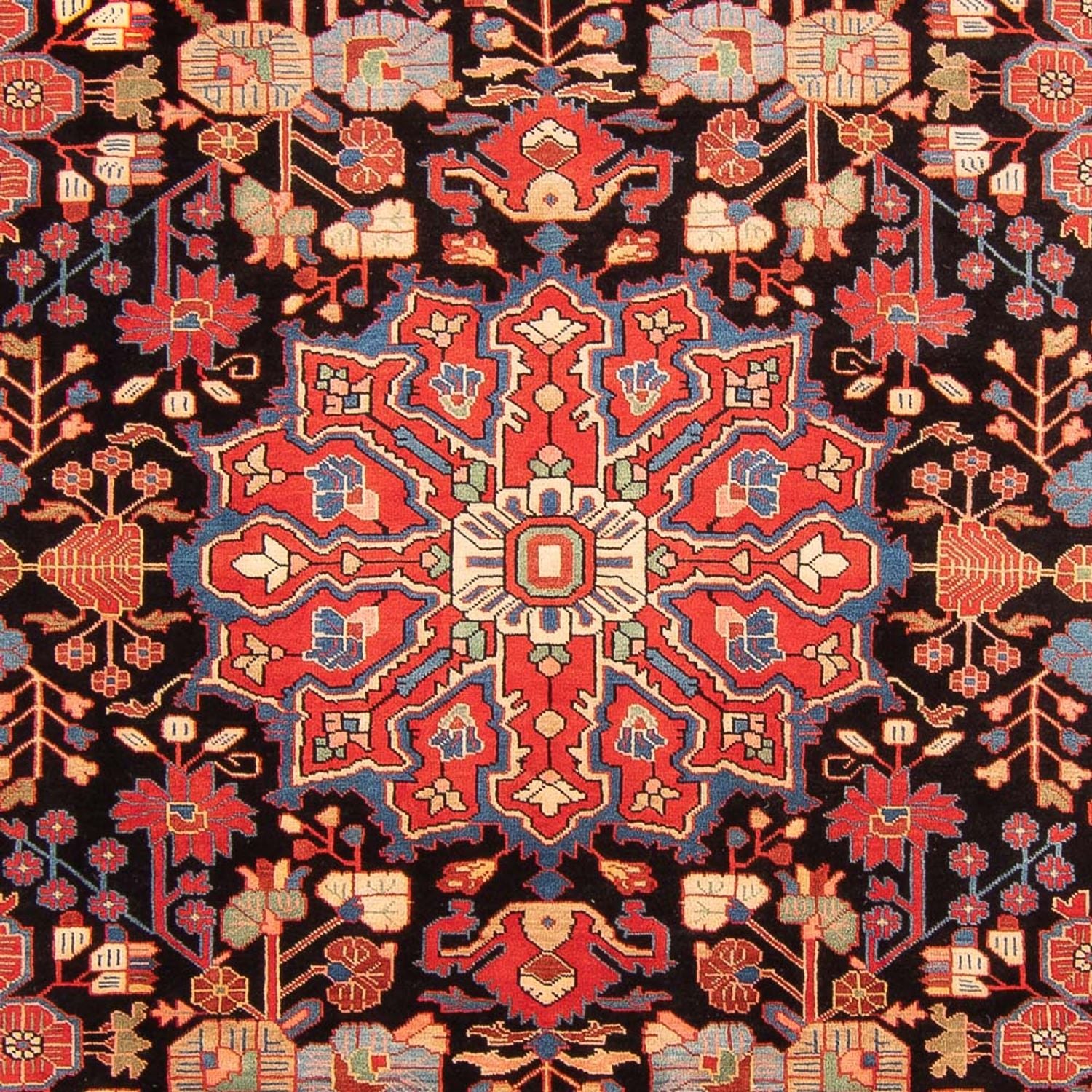 Alfombra persa - Nómada - 291 x 200 cm - azul oscuro