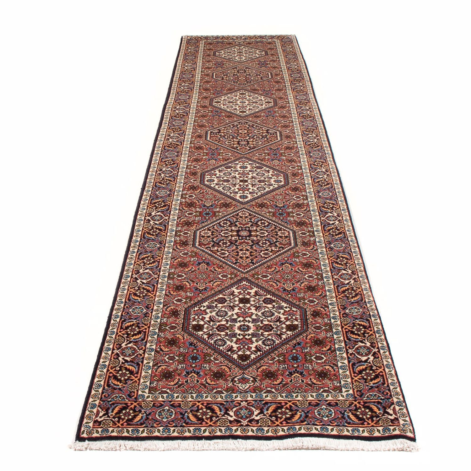 Alfombra de pasillo Alfombra persa - Bidjar - 395 x 84 cm - rojo