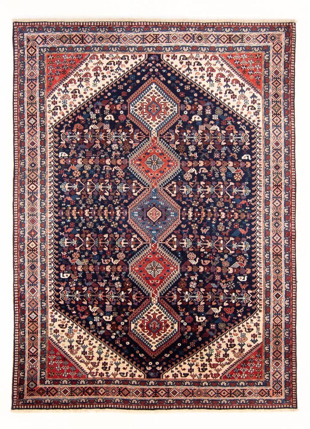 Alfombra persa - Nómada - 294 x 198 cm - azul oscuro