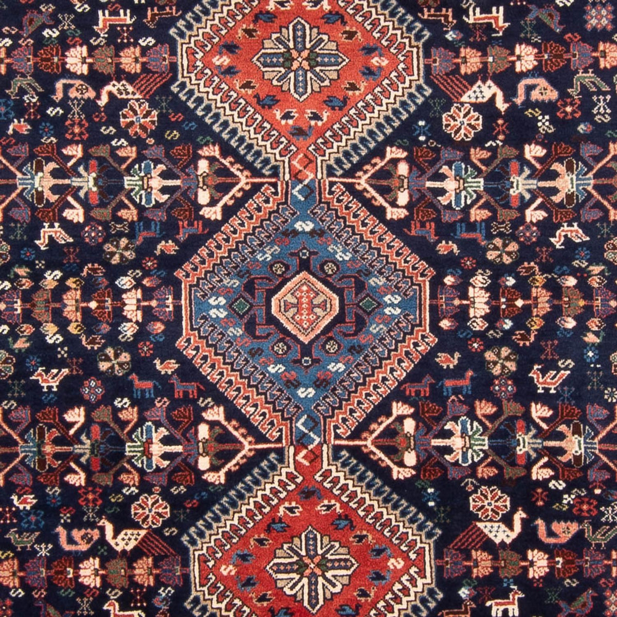 Alfombra persa - Nómada - 294 x 198 cm - azul oscuro